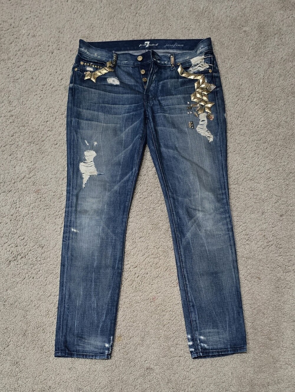 7 For All Mankind Jeans Josefina - Limited Edition - Embellished Size 27 (32×29)